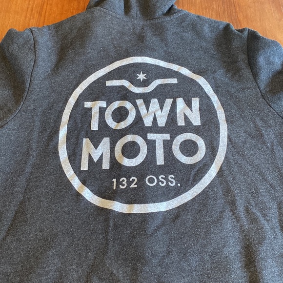 Town Moto Light fleece zip up hoodie! Large - Picture 6 of 6